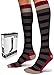 SB SOX Lite Compression Socks for Men & Women (15-20mmHg) – Best Compression Socks for Travel, Sports, and Daily Wear - XXL Sizes too! (Stripes - Gray/Purple, L/XL)