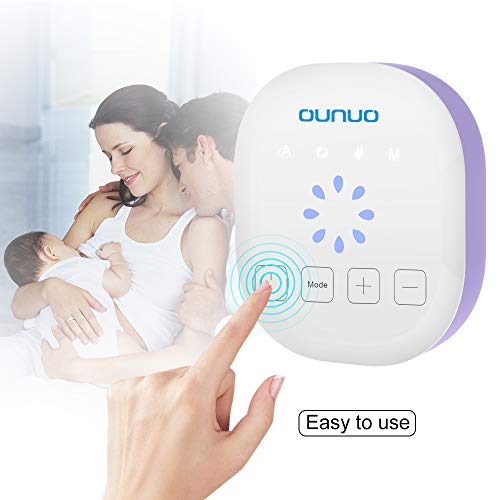 Electric Breast Pump, OUNUO Portable Breast Pump Rechargeable, Hospital-Grade Single Breast Milk Pump with Massage & Suction Level,LCD Screen & Sensitive Touch Pancel
