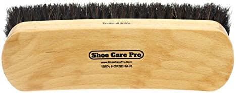 8 Inches Professional Shoe Polish Brush. 100% Horsehair Brush. Horse Hair Shoe Shine Brush.