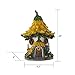 Ivy Home Solar Powered Garden Fairy House Statuary,Yellow Sunflower