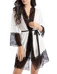 QYacmetiz - Kimono sexy de encaje para mujer