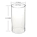 Clear Candle Holder Glass Chimney for Candle Open Ended Clear Glass Lamp Shade Open 2.8