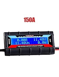 Analizador de potencia de medidor de vatios: analizador de potencia de 150 A de gran longitud, RC de alta precisión con pantalla LCD digital para medición de voltaje (V) corriente (A) de alimentación (W) carga (Ah) y energía (Wh)