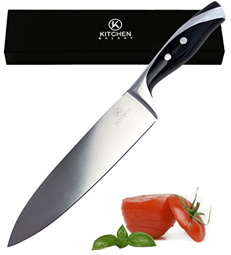Chef knife with 8-inch stainless steel razor sharp blad…