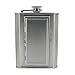 JUJOR Hip Flask with Built-In Cigarette Case (6 oz, Silver)