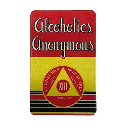 MYRECOVERYSTORE First Editionโ Big Book Alcoholics Anonymous Rectangular AA Sobriety Chip with How It Works (Years 1-50 Offered) Wallet Card Style Recovery Chip (Year 13) โ image 1