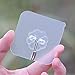 Transparent Adhesive Hooks 44 lb/ 20 kg(Max), Waterproof and Oilproof Reusable Seamless Hooks, Heavy Duty Wall Hook for Kitchen Bathroom Office-20Pack