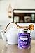 JusTea PURPLE RAIN | Loose Leaf Purple Tea | Tin with Hand Carved Tea Spoon | 40+ Cups (2.8oz) | Very Low Caffeine | Award-Winning | Fair Trade | Non-GMO