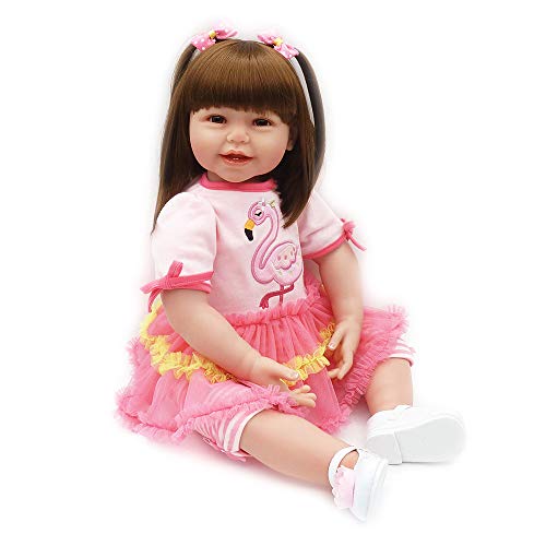 Real Life Reborn Baby Dolls Toodler Girl Realistic Silicone Vinyl Rose Red Outfit 24 Inches