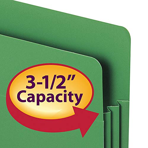 Smead Poly File Pocket, Straight-Cut Tab, 3-1/2