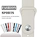 Band for Apple Watch 38mm, Guangzhi (Metal Tuck Clasp Ouside/Correct Wearing Way in 4th Image) Soft Silicone Sport Strap Band for iWatch Series 1/2 / 3, Sport, Edition,38mm,Antique White