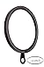 Meriville 14 pcs Oil-Rubbed Bronze 2-Inch Inner Diameter Metal Flat Curtain Rings with Eyelets