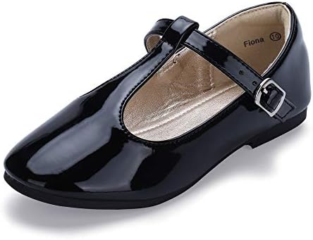 HEHAINOM Toddler Little Kid Regina Girls Dress Shoes Mary Jane Ankle Strap Ballet Flats Shoes