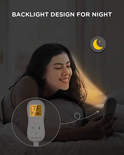 Large Heating Pad, Comfytemp 17 x 33\'\' XXXL Electric Heating Pad for Back Pain Relief, Extra Large Heat Pad - 6 Heat Levels, 5 Timers with Countdown & Backlight for Shoulders and Cramps, Washable