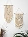 Favibes 2-Piece Macrame Woven Wall Hanging, Modern Geometric Boho Chic Bohemian Home House Living Room, Bedroom, Dorm Room, Apartment, Gallery Wall Art Decor, 16
