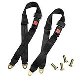2 Point Adjustable Seat Safety Belt Harness Kit Single Double Seat Lap Seatbelt Universal for Go Kart UTV Buggie Club Vehicle Truck Black