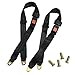 2 Point Adjustable Seat Safety Belt Harness Kit Single Double Seat Lap Seatbelt Universal for Go Kart UTV Buggie Club Vehicle Truck Black