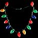 Simply Genius LED Light Up Christmas Bulb Necklace String Light Party Favors for Adults or Kids Holiday Xmas