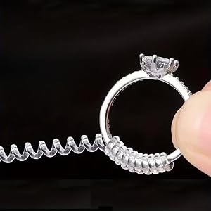 3pcs Sizer Ring Size Adjusters Invisible Jewelry Sizer Anti-Detachment Protection Shrinking Wrapping Clear Ring Size Reducer