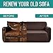 RHF Jacquard-Stretch Loveseat Slipcover Slipcovers for Couches and Loveseats, Loveseat Cover&Couch Cover for Dogs, 1-Piece Sofa Protector(Loveseat: Chocolate)