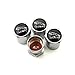iDoood Set of 4 Jaguar Logo Chrome Tire Valve Stem Caps (Made of Metal)