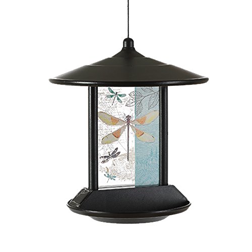 Amazon Com Cedar Home Hanging Solar Bird Feeder Outdoor Garden
