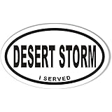 Desert Storm Oval Bumper Stickers
