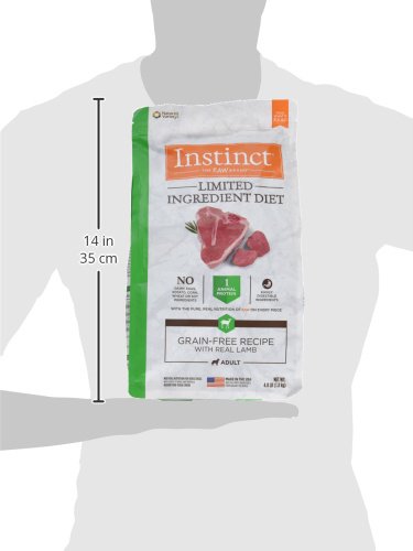 INSTINCT LIMITED INGREDIENT DIET, NATURAL DRY DOG FOOD, GRAIN FREE RECIPE – REAL LAMB, 4 LB. BAG