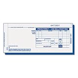 Credit Card Sales Slip, 7 7/8 x 3-1/4, Three-Part Carbonless, 100 Forms, Sold as 100 Set
