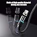 6.6ft USB Type C Magnetic Charger Cable 3.0A Nylon Bradied Fast Charging and Data Sync with LED Compatible with Samsung Galaxy and USB-C Devices