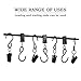 ATPWONZ 50pcs Black S Hanging Hook with Clips Multifunctional String Light Hangers Curtain Clips
