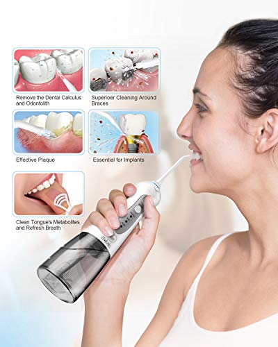 Water Flosser Teeth Cleaner, iTeknic Professional Cordless Dental Oral Irrigator 300ML Portable and  - //coolthings.us
