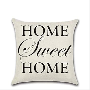 Home Decor Funny Words Pillowcase Geometric Letter Pillow Cases