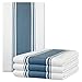 The Homemakers Dish Kitchen Towels Vintage Striped 100% Cotton Tea Towel 20 x 28 inch Set of 4, Blue