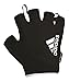 adidas Fingerless Gloves, Black/White Logo, Medium