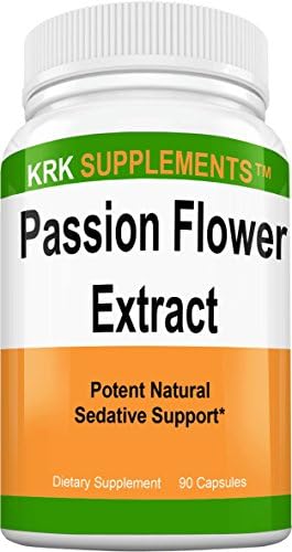 1 Bottle Passion Flower Extract 900mg Per Serving 90 Capsules KRK Supplements