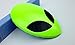 Car 3D Logo Metal Aliens Auto Truck Motorcycle Emblem Badge Sticker Decal (Green Face and Black Eye)