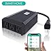 Outdoor Smart/Wifi Plug/Outlet Compatible with Alexa/Google Home,Echo Switch 3 Sockets/Wireless Remote Control Waterproof/Light/Pool Timer by Phone Receptacle Smart Life Qioase
