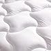 SLEEP ZONE Cooling White Queen Mattress Pad