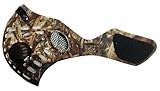 RZ Dust/Pollution Mask w/2 Scentless & 1 Active Carbon Laboratory Tested Filters, Model M1, Mossy Oak Duck Blind, Size X-Large