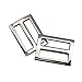 DGQ Silver Metal 1 Inch Tri-Glide Slides Square Ring Slide Adjusters Buckles Webbing Belts Buckle,Pack of 10