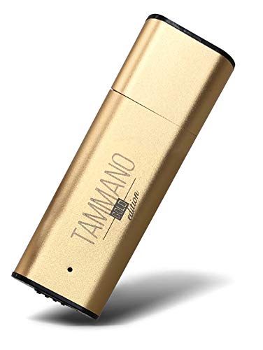 Mini USB Audio Voice Recorder with 8GB Memory Stick in One - 384Kbps Pro Quality - Digital Silent Voice Recording - Small and Portable for Professionals and Students - Gold Edition