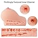 3D Sex Doll with Realistic Full-Sized Boobs for Simulating Breast Sex, PALOQUETH 3 in 1 Male Masturbator Masturbation Toy with Soft Dual Density Silicone Vaginal Anal Canals for Tight Suction
