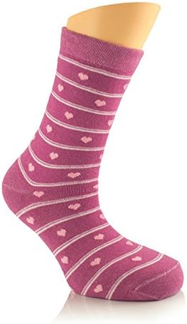 Elite Women’s Business Casual Bamboo Socks, Crew Size (European Product) (Cherry (4 Pairs))