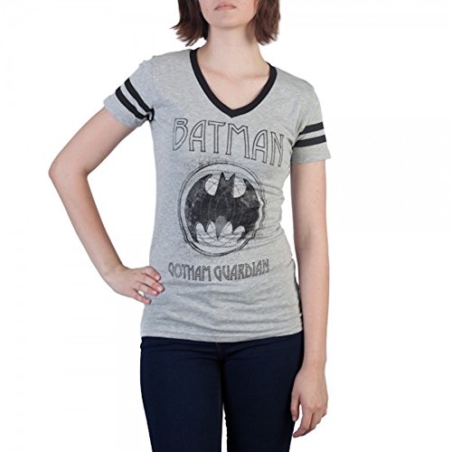Batman gotham guardian varsity v-neck t-shirt m