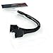 Phobya Y-Cable, 4-Pin Molex to 2X SATA Power, 15cm, Sleeved, Black