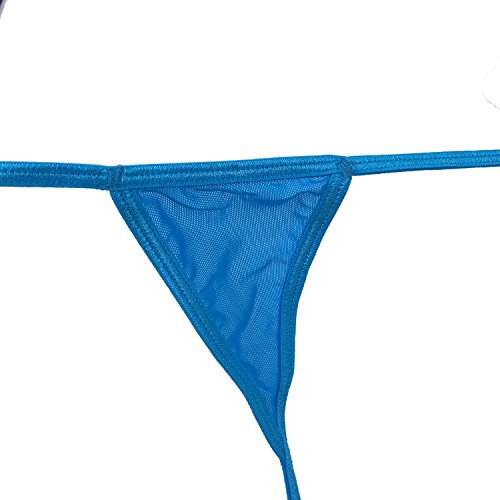 Afom Women's Sexy GString Sling Micro Bikini Underwear Thong (Blue