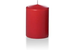 yummi 3" x 4" Ruby Red Round Pillar Candles - 3 per Pack