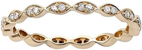 10k Yellow Gold Stackable Eternity Diamond Wedding Band (1/4 cttw, I-J Color, I2-I3 Clarity)