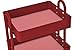 ECR4Kids 4-Tier Metal Rolling Utility Cart - Heavy Duty Mobile Storage Organizer, Red